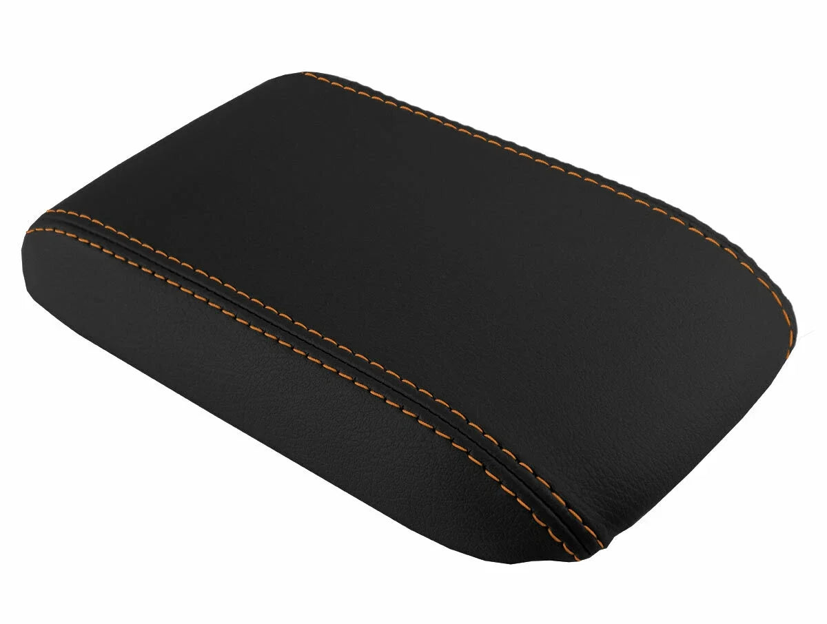 Leather Console Lid Armrest Cover for Honda Prelude (1997–2001) Orange Stitch
