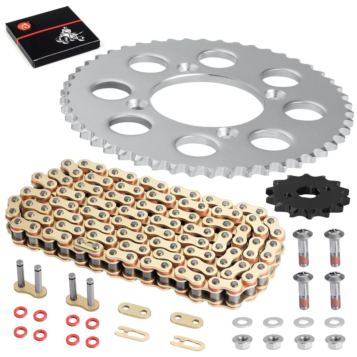 Chain & Sprocket Set 428VM-X X-Ring 118 Links for Honda CRF100F XR100R