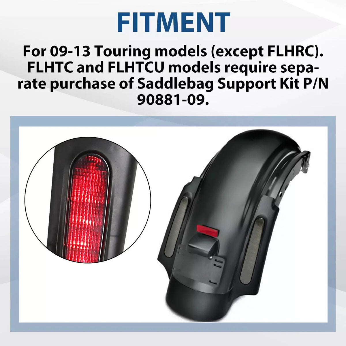 Rear Fender Extension LED Light for Harley CVO Street Glide 2009-2013
