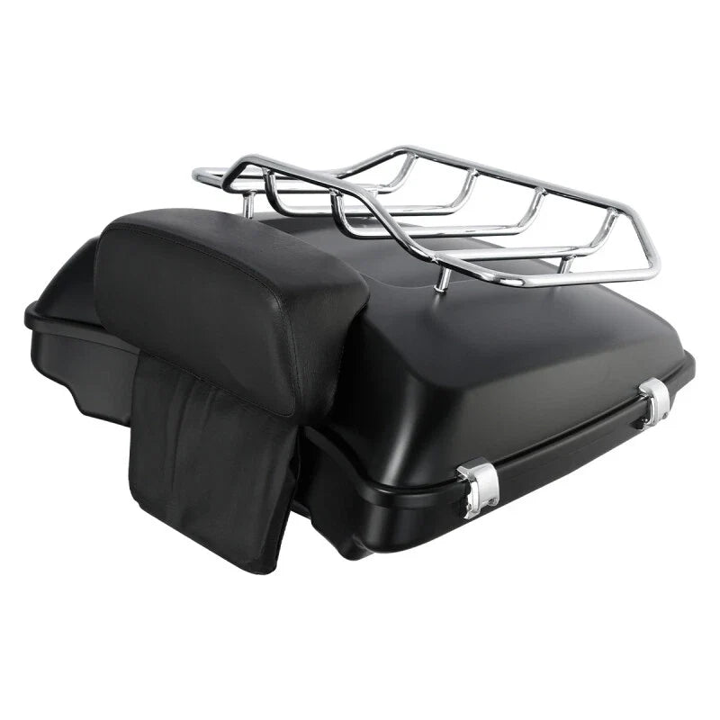 Matte Black Razor Backrest Rack for Touring 2014-2026 Harley