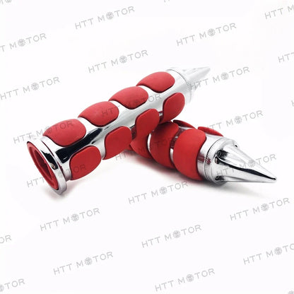 1" Red Chrome Billet Aluminum Hand Grip for Harley Softail Fat Boy (1990–2023)