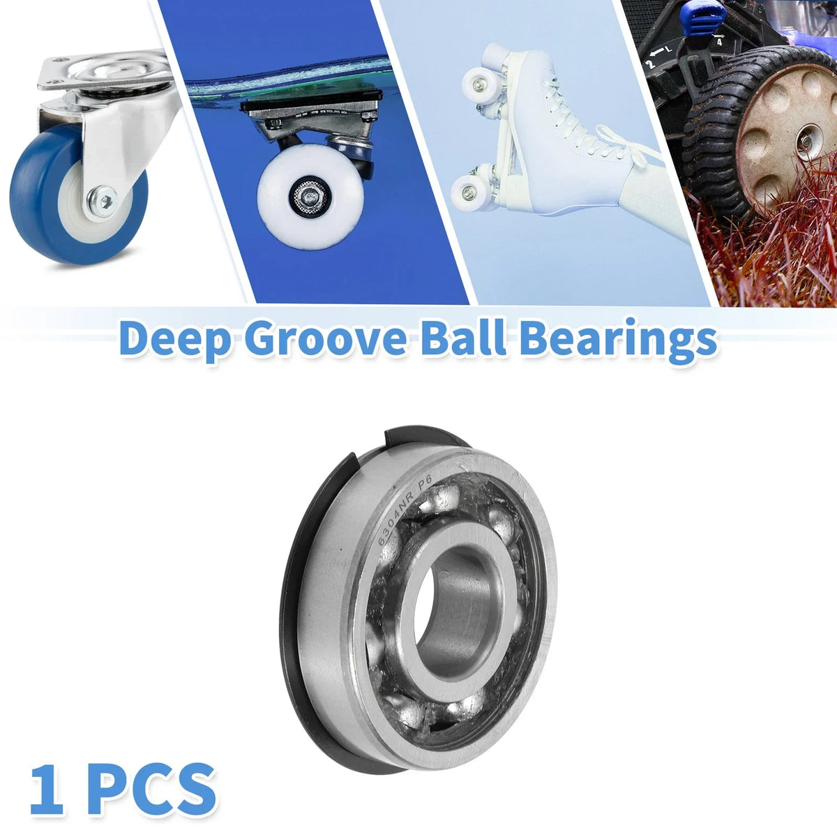 Deep Groove Ball Bearing 6304NR for Various Models (20x52x15mm)