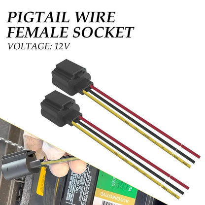 2X Universal H13 9008 H13LL Socket Adapter Wiring Harness