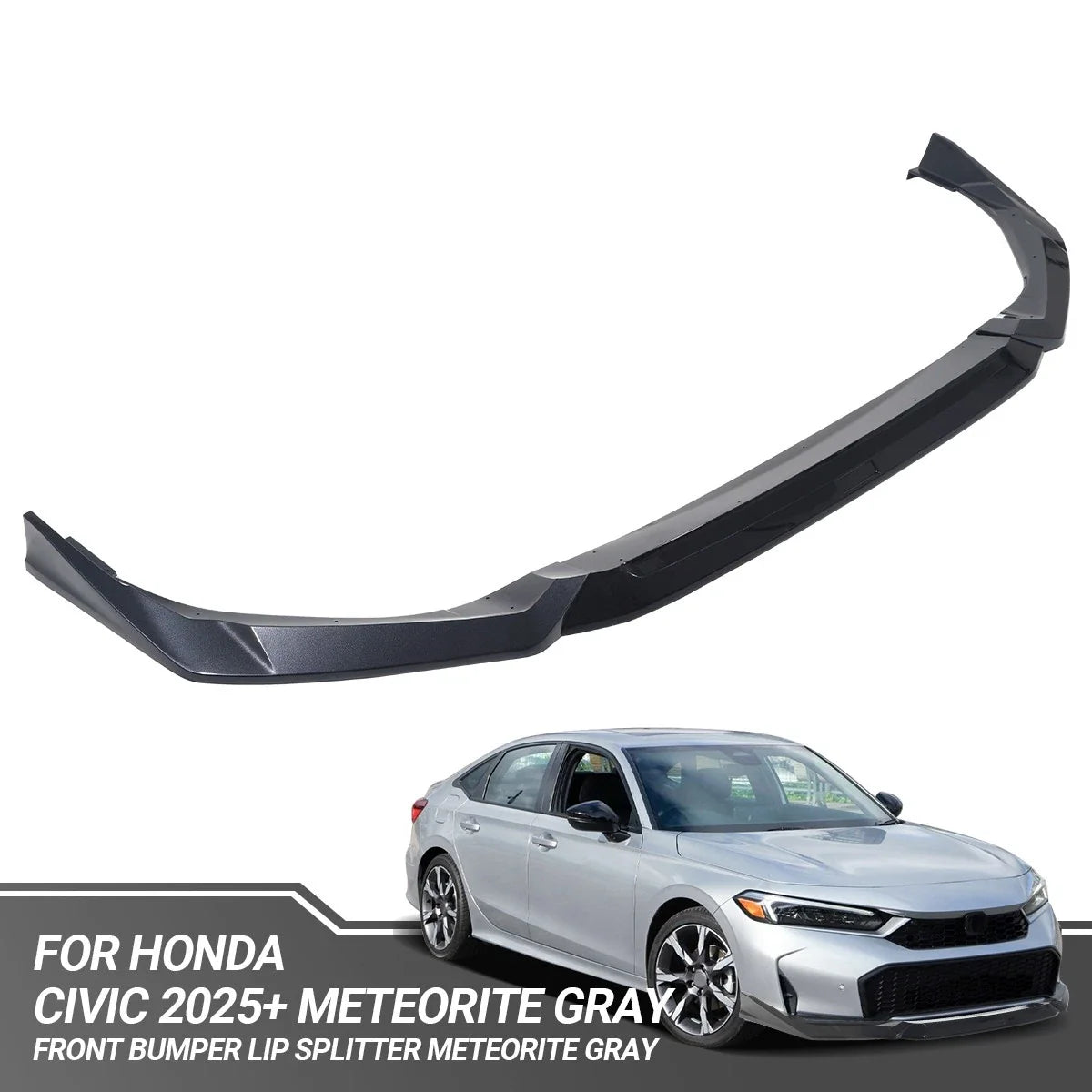 Front Bumper Lip Splitter for Honda Civic (2025) - Yofer Meteorite Gray 2 Tone