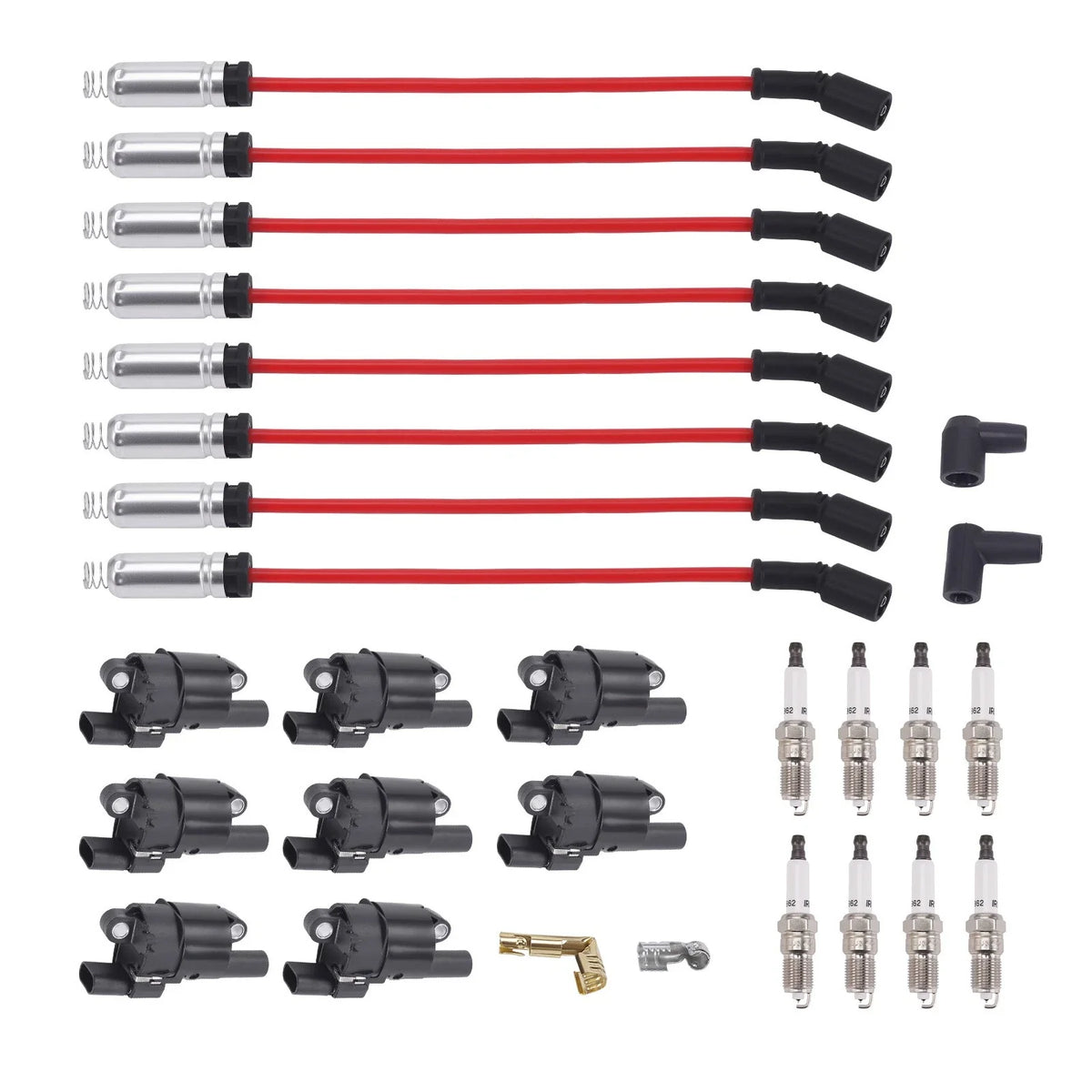 Set of 8 Ignition Coils and Spark Plugs for Chevy Silverado 1500 (2007–2013)