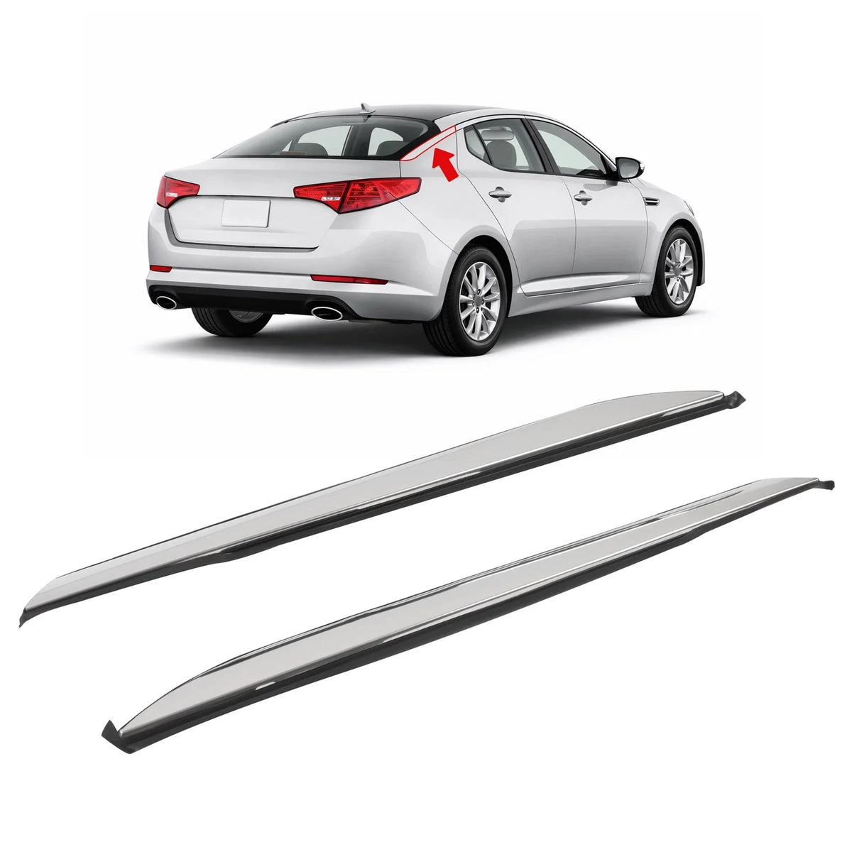 Pair of Outer Pillar Molding Trim for Kia Optima (2011–2016)