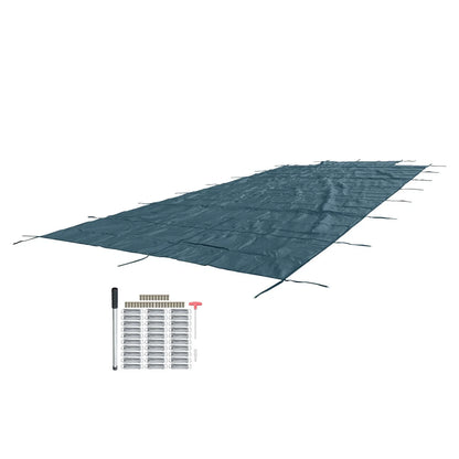 Inground Rectangle Pool Cover Safety (Mesh, Solid) for Swimming Pools