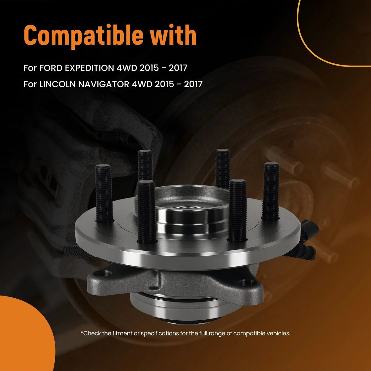 1x Front Left Right Wheel Hub Bearing for Ford Expedition (2015–2017) 515158