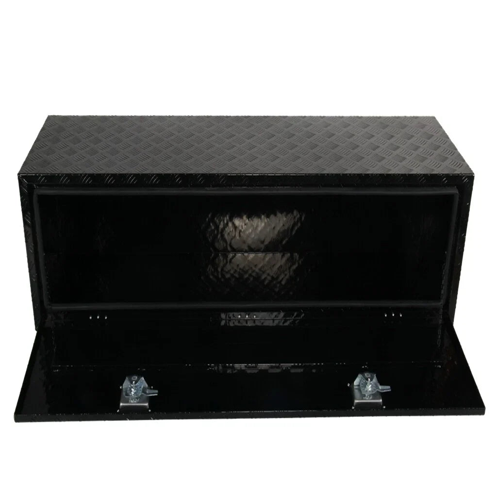 Pickup Truck Tool Box 60" x 18" Black Aluminum (Fits Most Models)