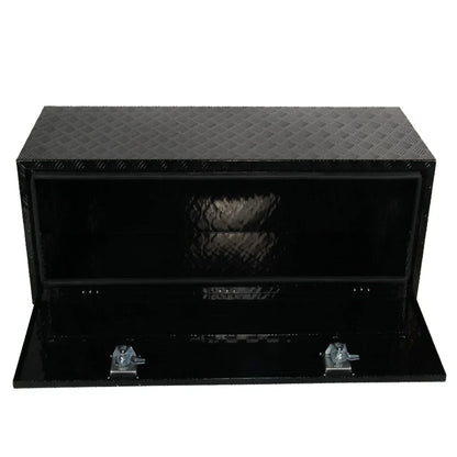 Pickup Truck Tool Box 60" x 18" Black Aluminum (Fits Most Models)