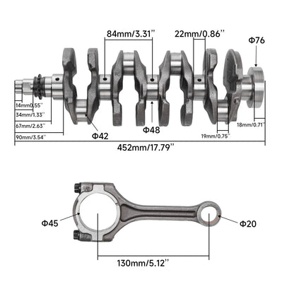 Bearing Set with Crankshaft & Connecting Rod for Kia Tucson (Turbo)