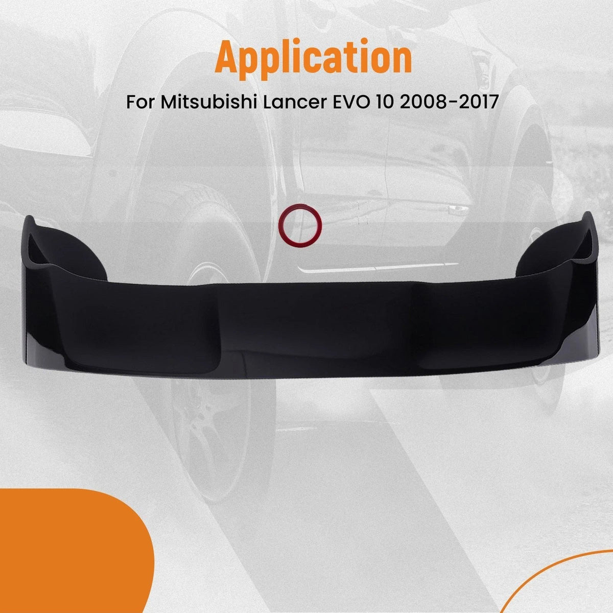 Black Painted Trunk Spoiler for Mitsubishi Lancer EVO 10 (2008–2017)