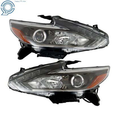 LED Headlight Set Chrome for Nissan Altima 2016-2018 Left and Right