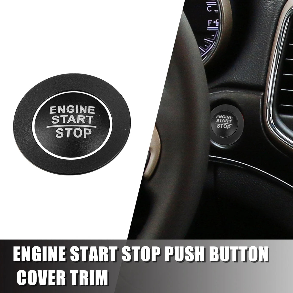Start Stop Button Cover Trim Kit for Jeep Cherokee, Dodge (2014–2023)