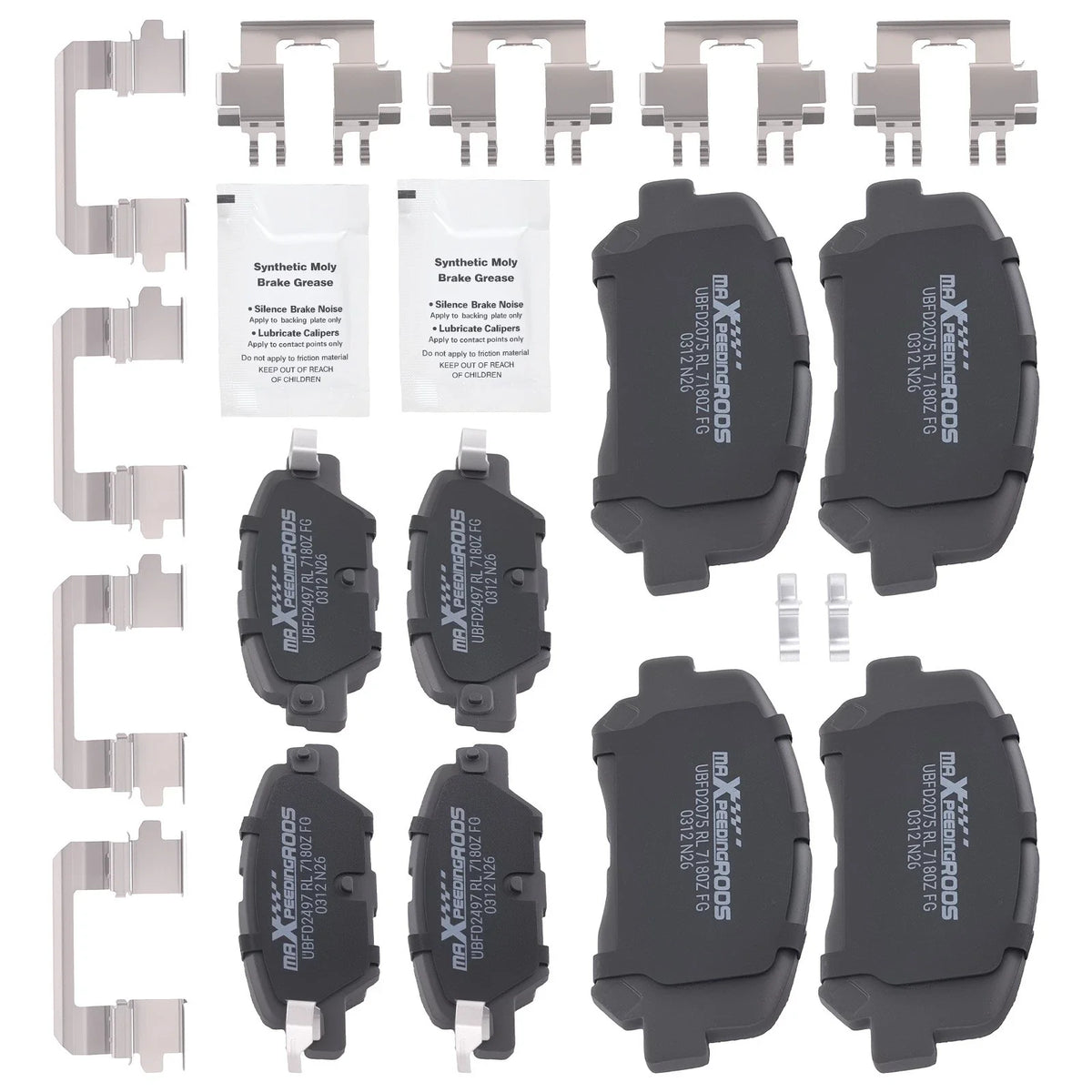 8pcs Ceramic Brake Pads Kit for Mazda CX-5 (2016–2024) D1623 D1846