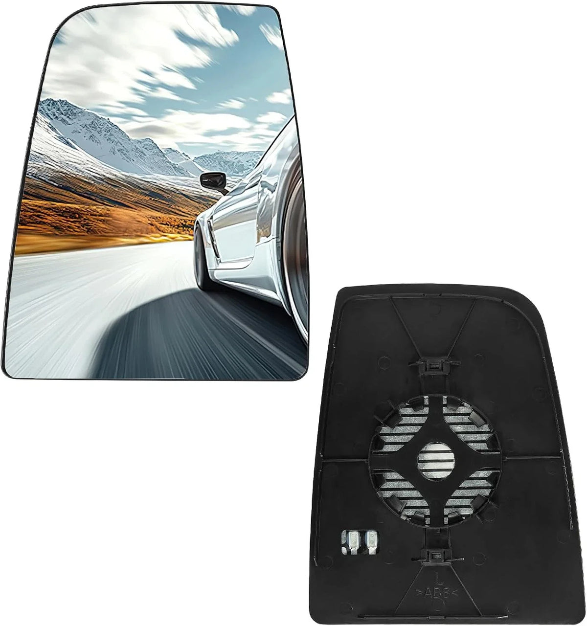 Left Driver Side Upper Convex Heated Mirror Glass for 2015–2022 Ford Transit