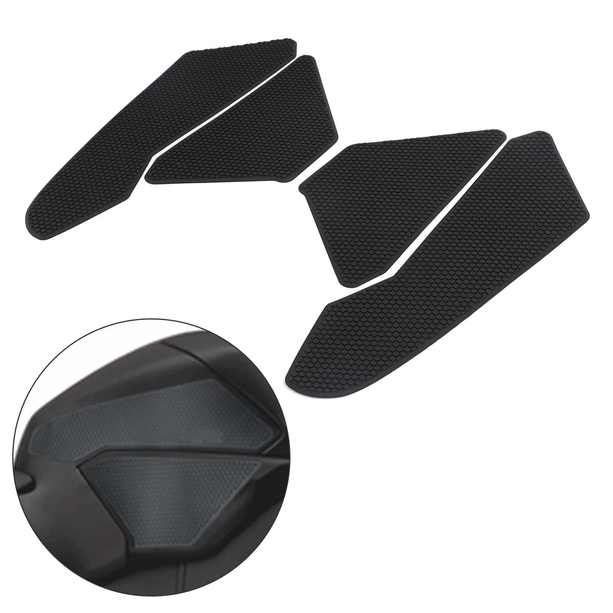 Black Side Tank Pads Traction Knee Grips for Honda CBR1000RR (2017–2019)