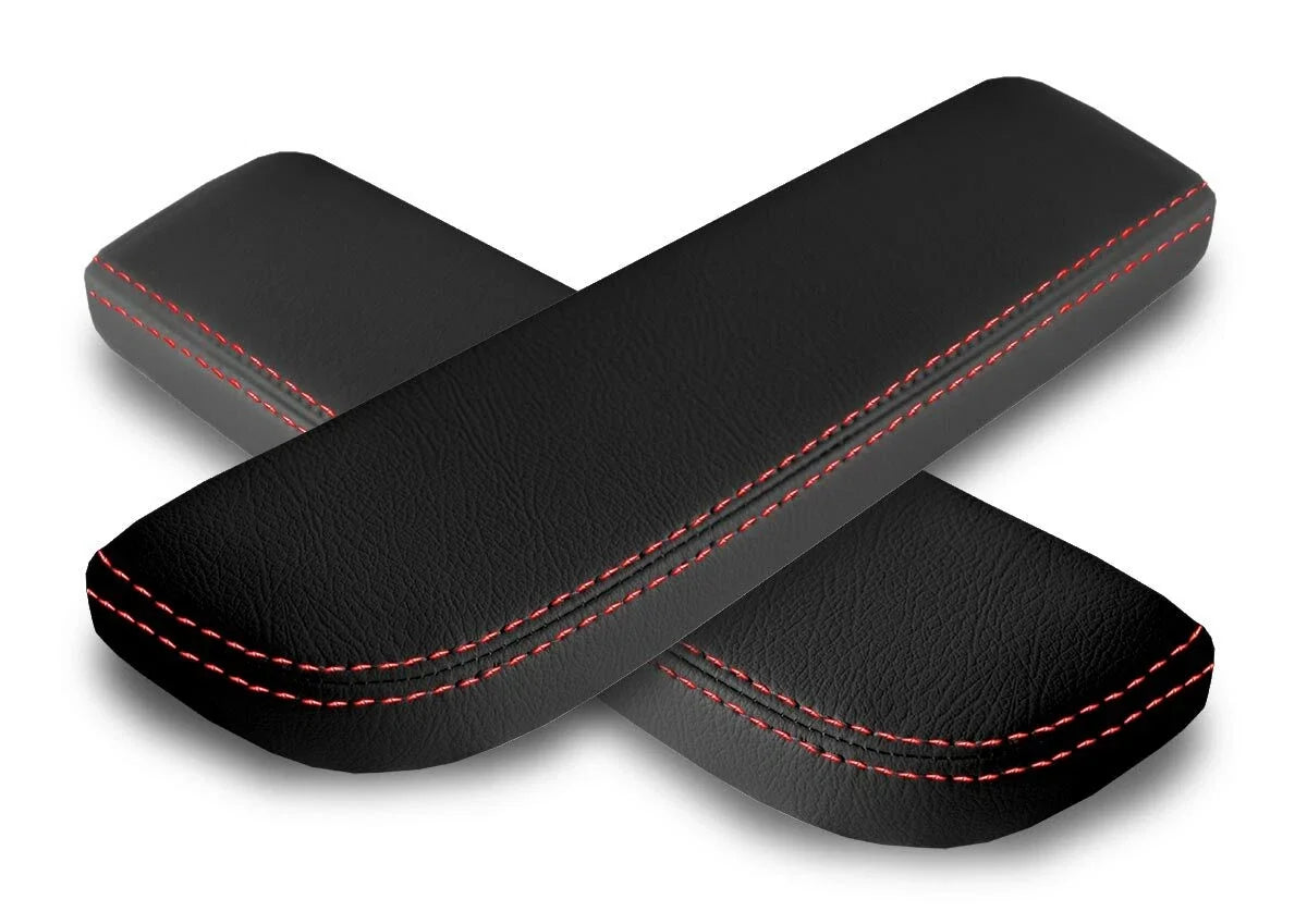 Armrest Door Panel Cover for Lincoln Town Car (1998–2002) Red Stitch