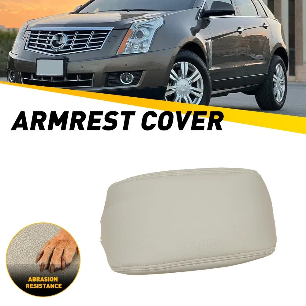 Armrest Cushion Cover for Cadillac SRX (2010–2016) Beige Leather