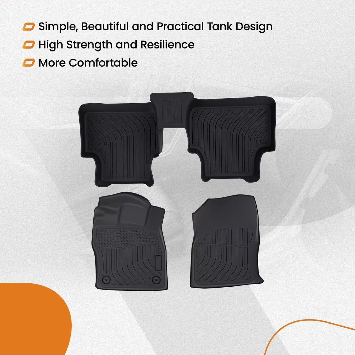 All-Weather Floor Mats for Volkswagen Jetta (2019 to 2024)