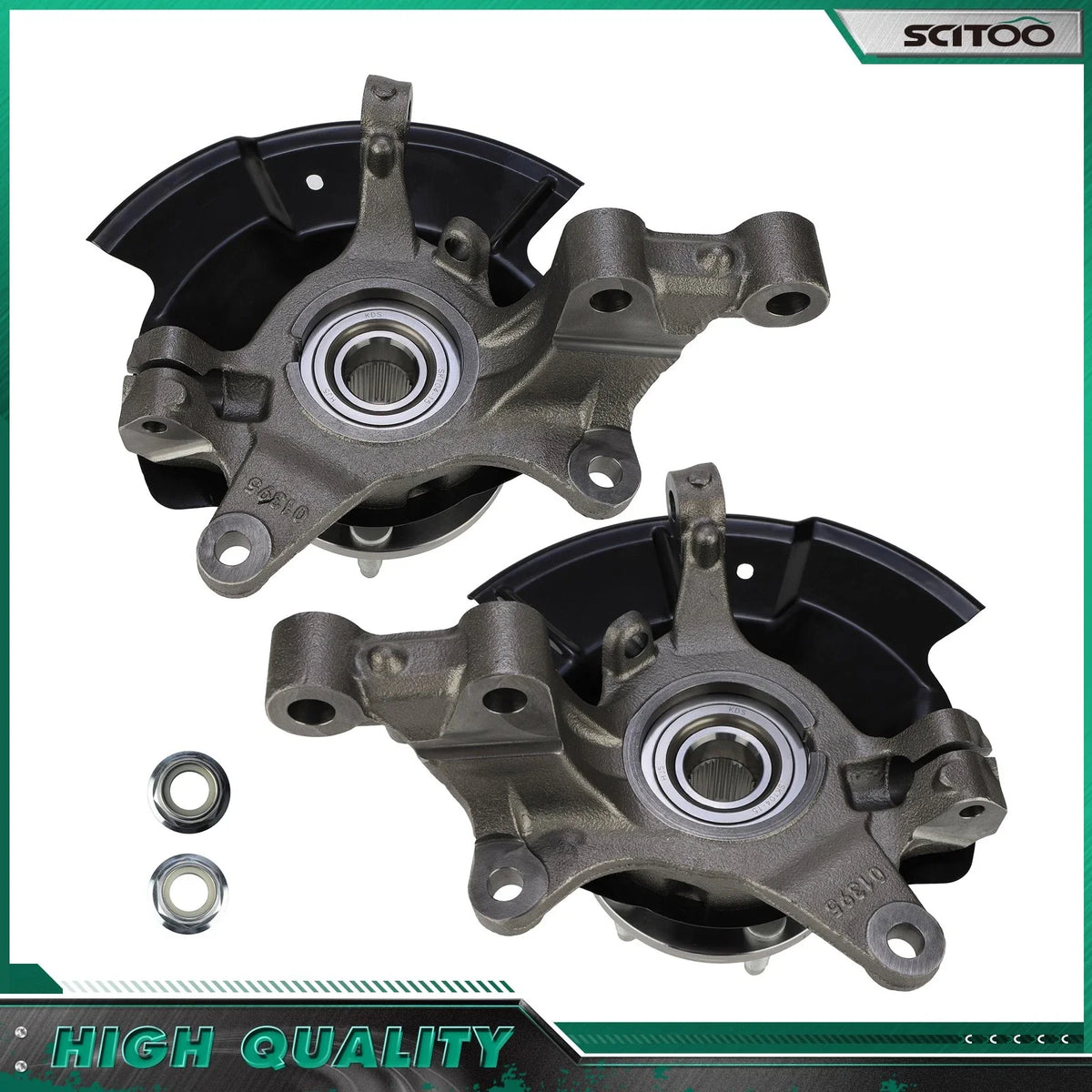 Front Wheel Hub and Bearings - 2X Knuckle Assembly for Ford Edge 2007-2010