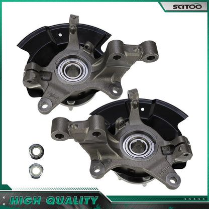 Front Wheel Hub and Bearings - 2X Knuckle Assembly for Ford Edge 2007-2010