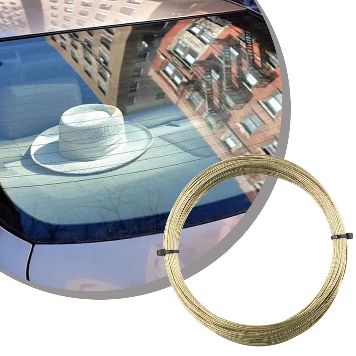 Glass Cutting Wire Rope Windshield Cut Line Tool 22m 0.8mm