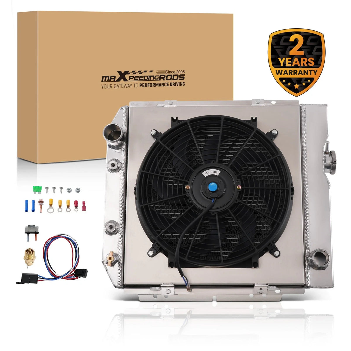 Radiator Fan Shroud, 3 Row Aluminum for Ford Falcon/Mercury V8 1960-1965