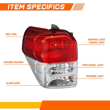 Chrome Tail Light Assembly for 4Runner (2010-2013) Toyota