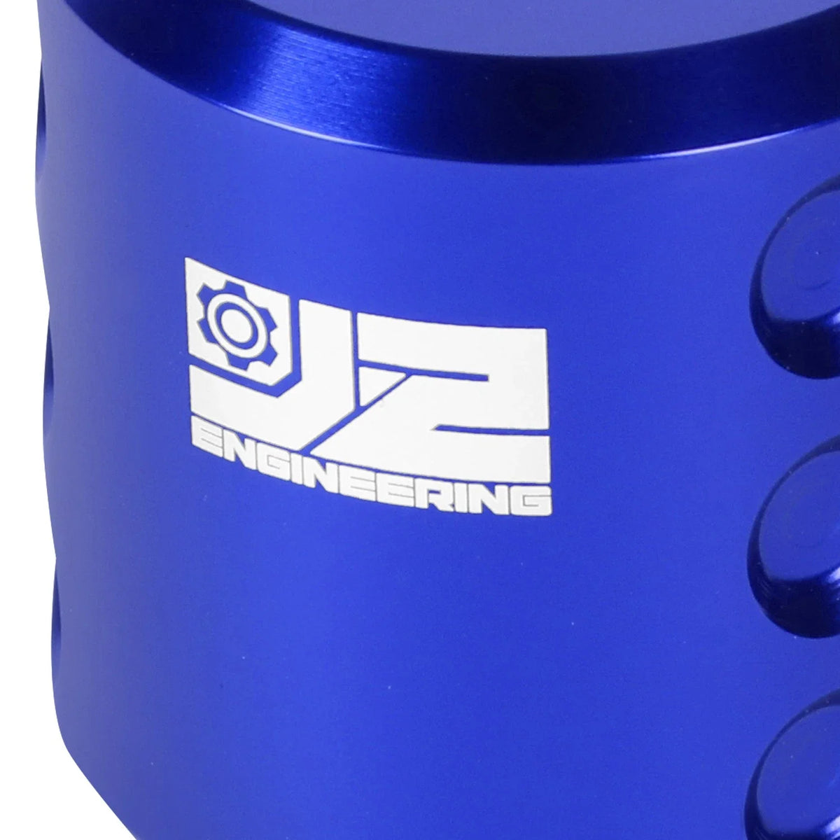J2 Universal Aluminum Shift Knob Blue Goblet Style w/ Thread Adapters