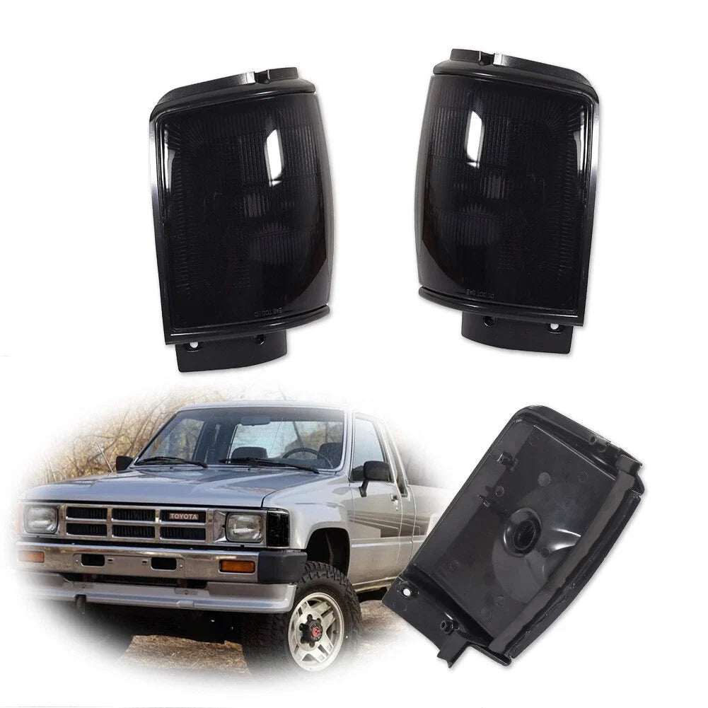 2X Smoked Front Bumper Corner Lights for Toyota Pickup, 4Runner (1984–1986)