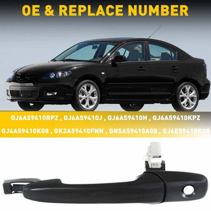 Primed Black Outer Door Handle (Front Left, Driver Side) for Mazda
