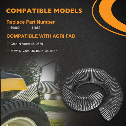 84" x 6" Lawn Vacuum Hose with Clamps for Agri-Fab Mow-N-Vacs 69860