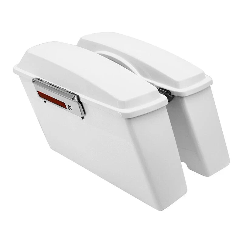 White Hard Saddlebags for Harley Electra Glide (1994–2013)