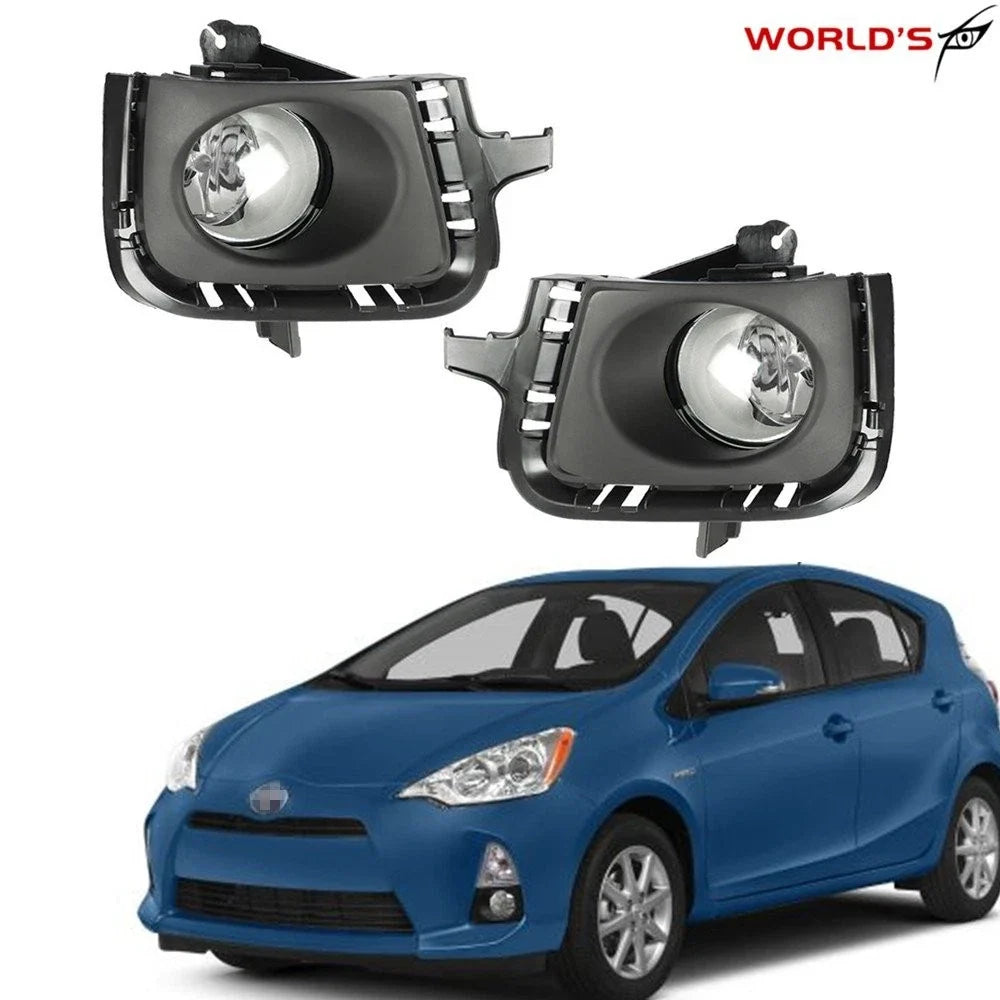 Fog Light Lamps with Bezel and Switch for Toyota Prius C (2012–2014)
