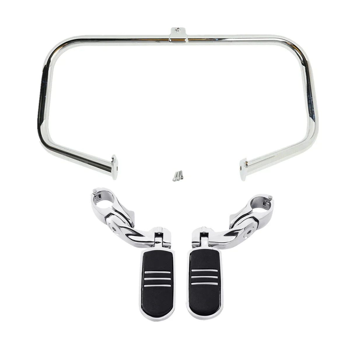 Chrome/Black Engine Guard Crash Bar for Harley Touring FL (1997–2008)