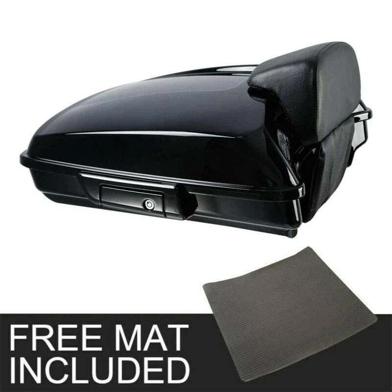 Razor Black Trunk with Backrest Pad for Harley Touring (2009-2013)