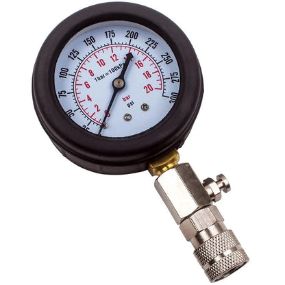 Cylinder Compression Pressure Tester Gauge Tool Kit (0-300 PSI)