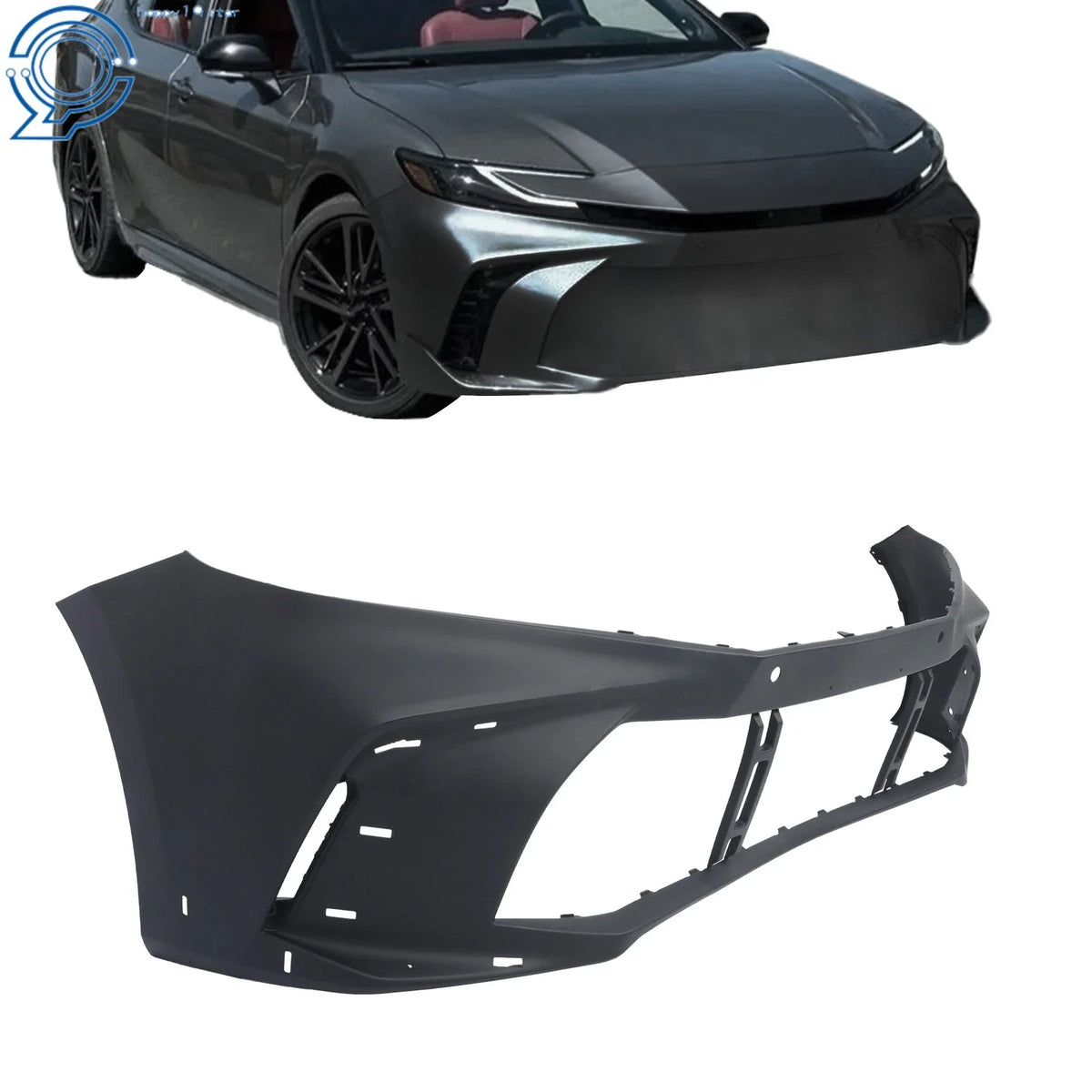2025 Toyota Camry XSE Primed Front Bumper Cover, Sensor Holes Included
