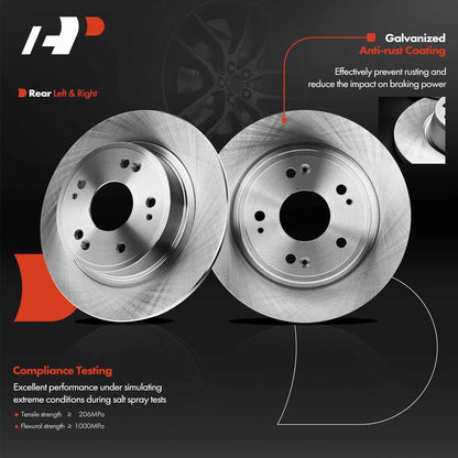Rear Brake Rotors for Honda Accord 2005-2021, Civic 2015, Acura ILX 2016-2022