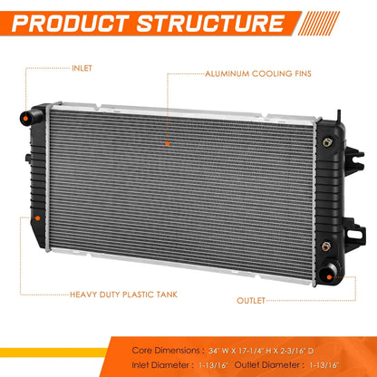 Radiator Aluminum OE Style for Express/Savana 2500-4500 (2006-2022)