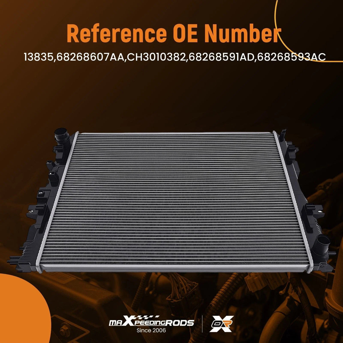 Direct Replacement Radiator for Ram 1500 3.0L/3.6L (2019–2022) 68268607AA
