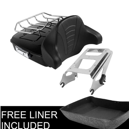 Chopped Trunk Backrest Rack Mount for Touring Harley 2009-2013