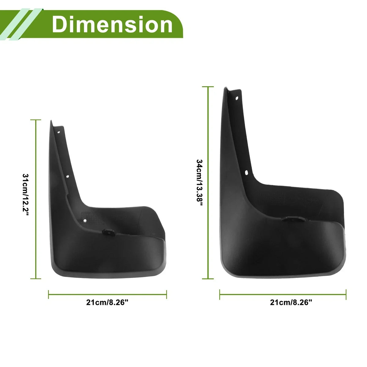 Set of Mud Flaps for Dodge Town & Country (2011-2017) Splash Guards