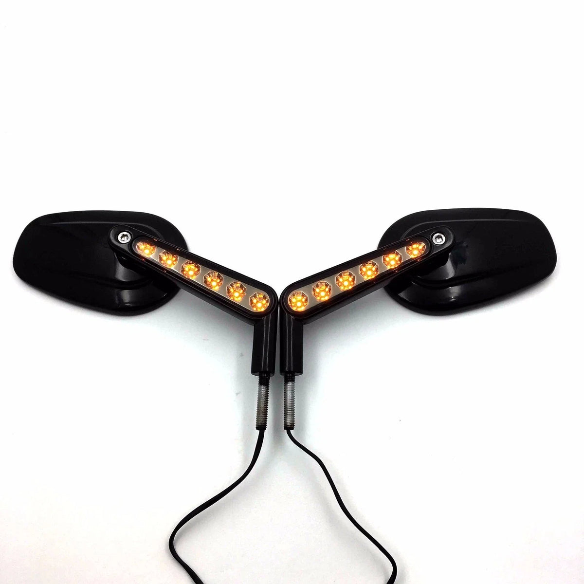 Rear View Mirror with LED Stem for FLSTC FXDB DYNA Harley Davidson 2000-2023