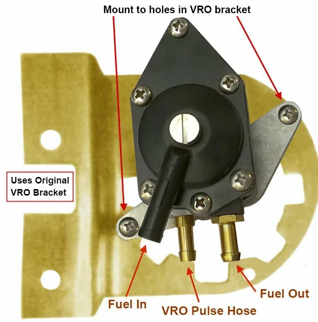VRO Fuel Pump 5007421 for Johnson Evinrude 2 & 3-Cylinder / V4 Outboards