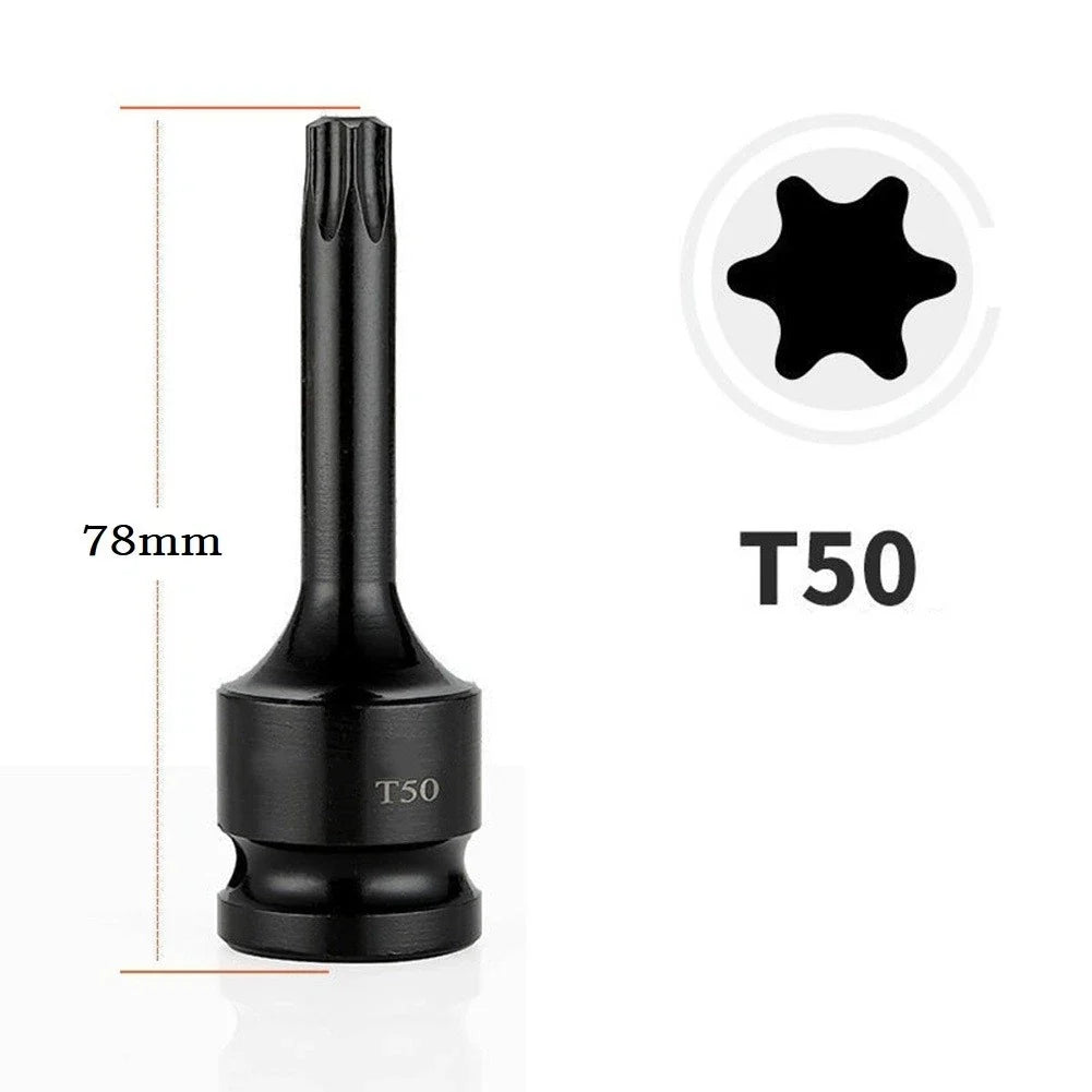 Socket Adapter for Pneumatic Tools (1/2", Hexagonal, 78mm Long)