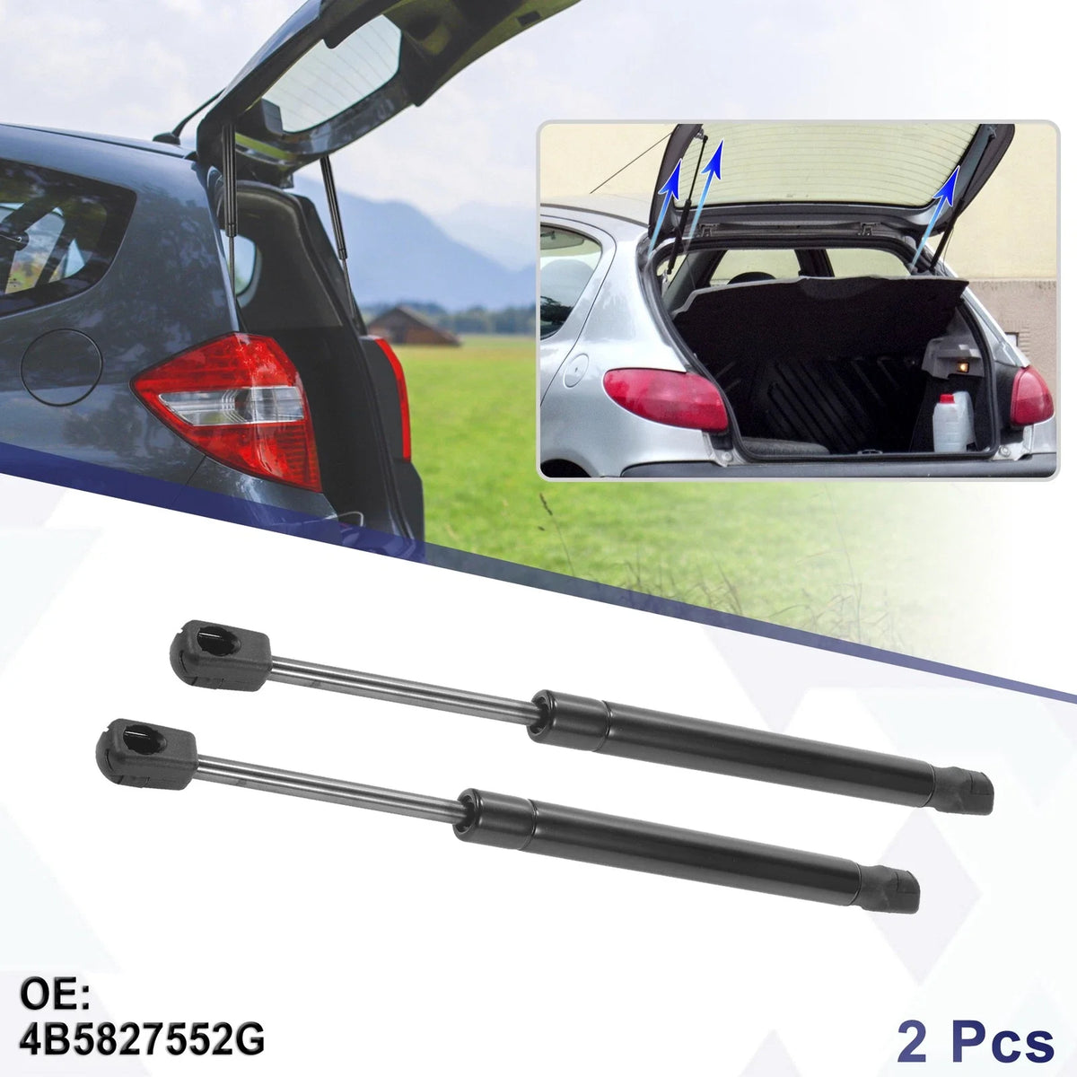 2X Rear Hatch Lift Support Gas Struts for Audi A4/B6/A6/C5 (2001–2005)