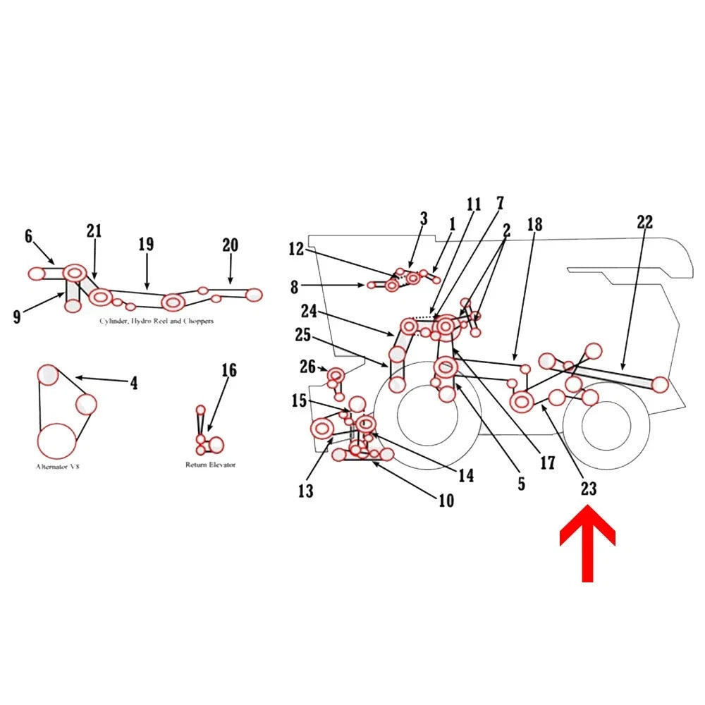 Belt 843310M1 for Massey Ferguson 850