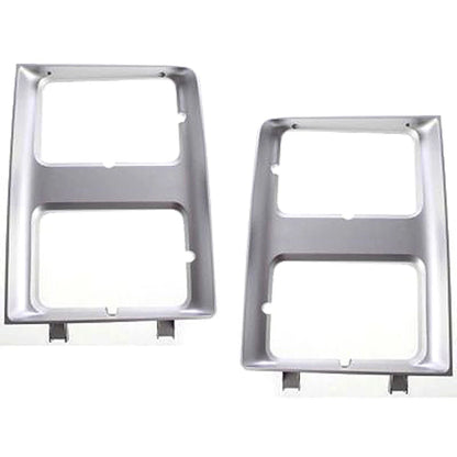 Headlight Doors/Bezels Set of 2 for Chevy Silver